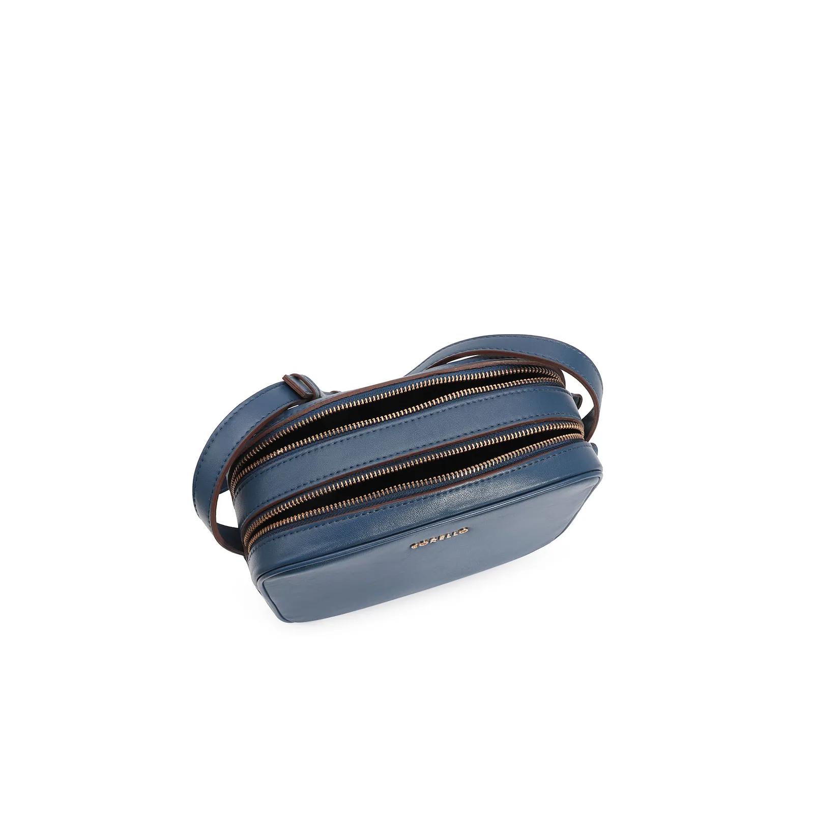 Bolsa Transversal Couro Azul