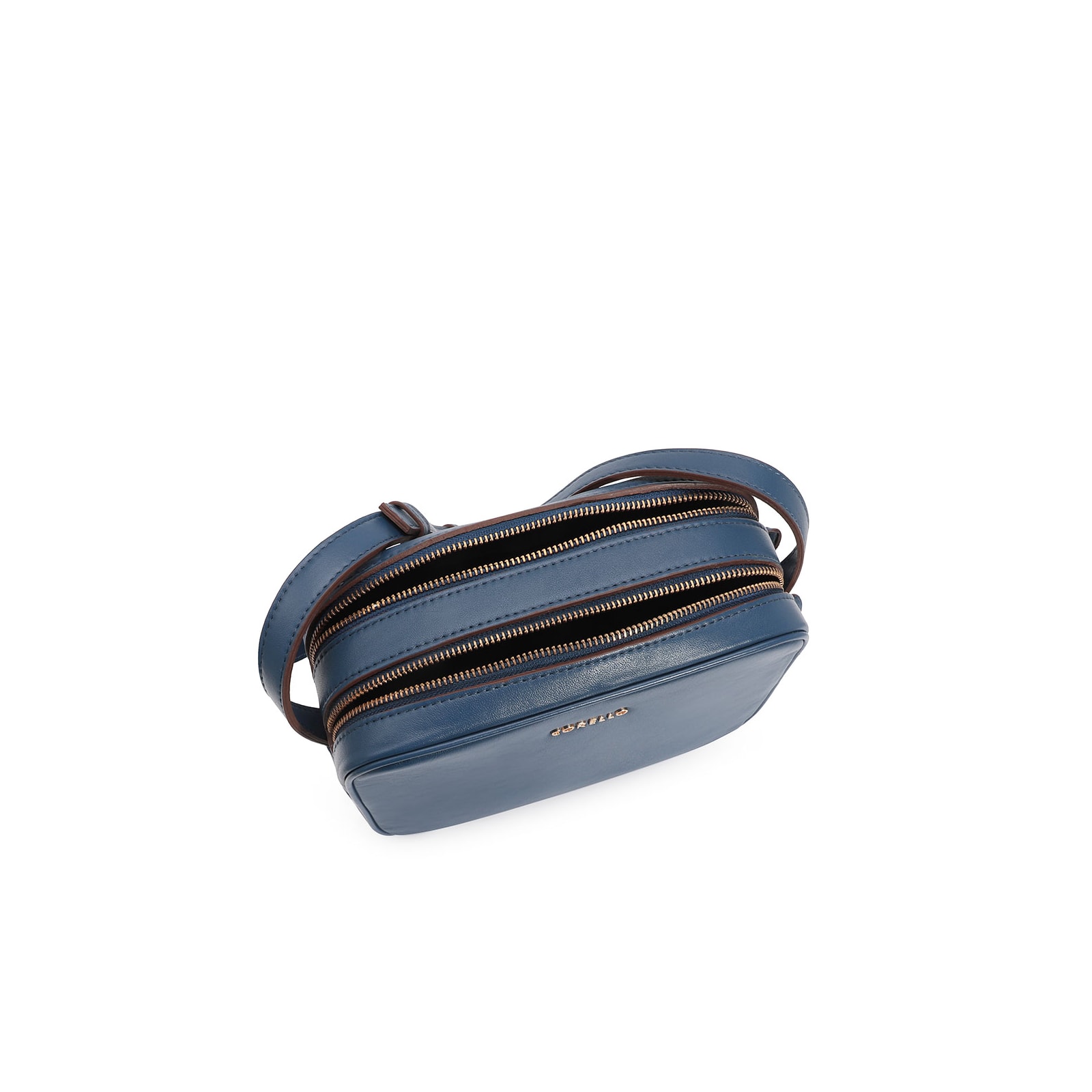 Bolsa Transversal Couro Azul