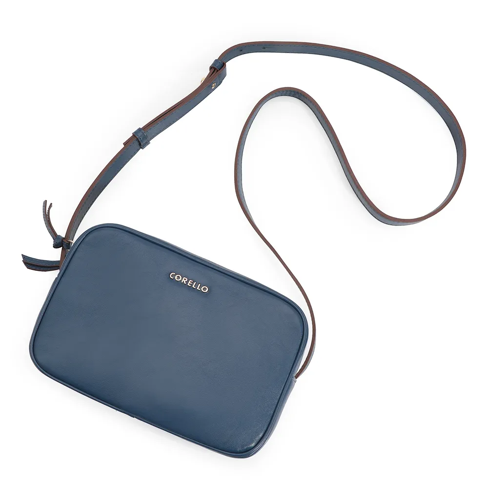 Bolsa Transversal Couro Azul - imagem 6