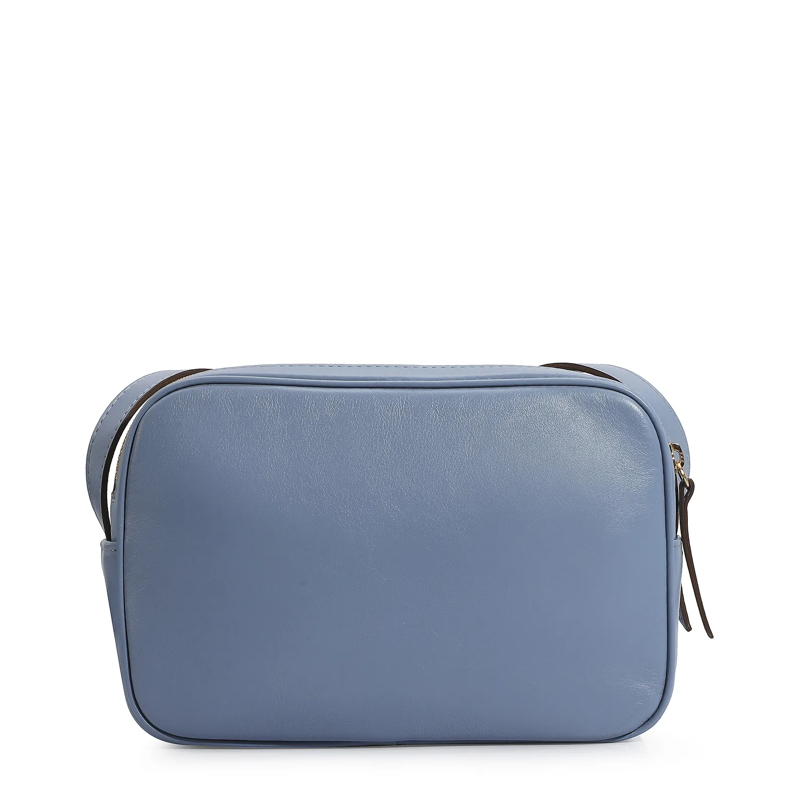 Bolsa Transversal Couro Azul