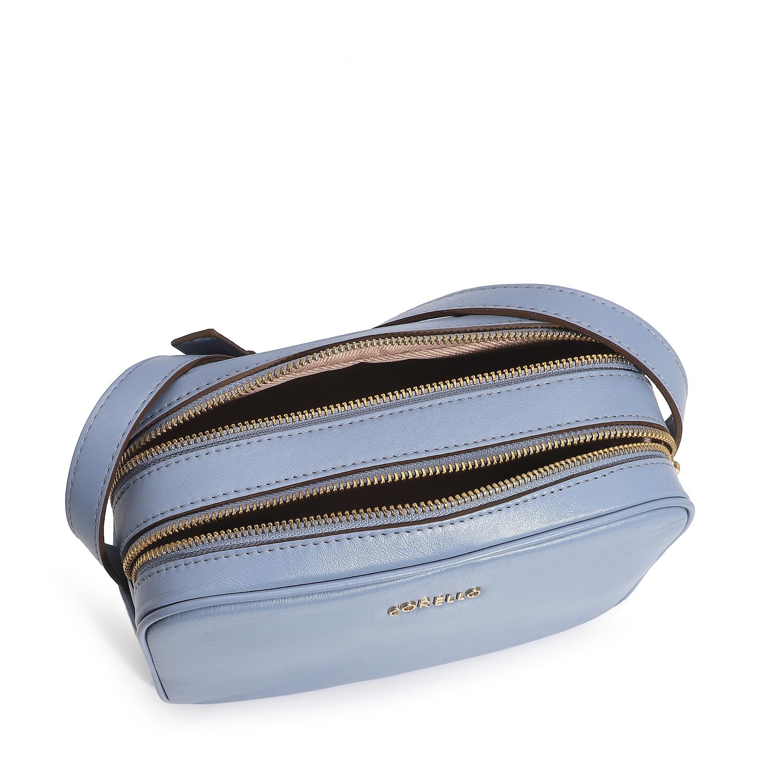 Bolsa Transversal Couro Azul