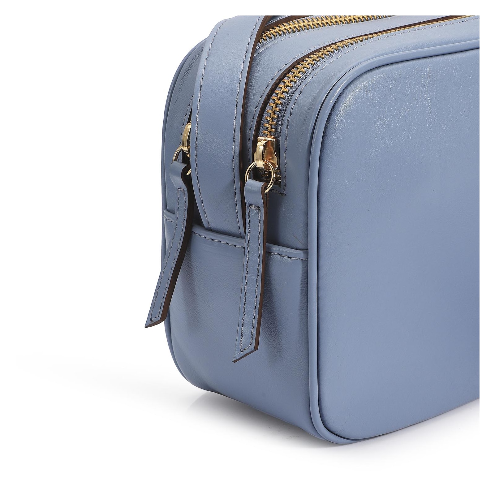 Bolsa Transversal Couro Azul