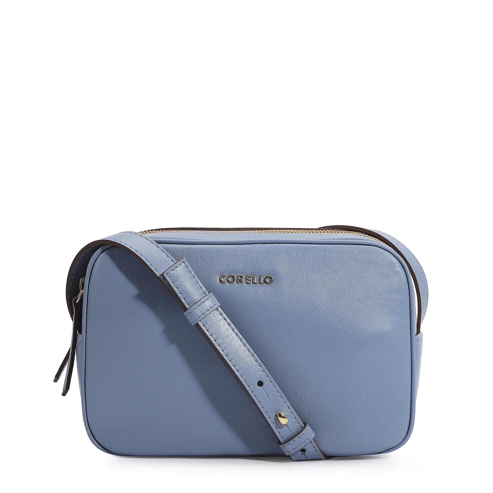 Bolsa Transversal Couro Azul
