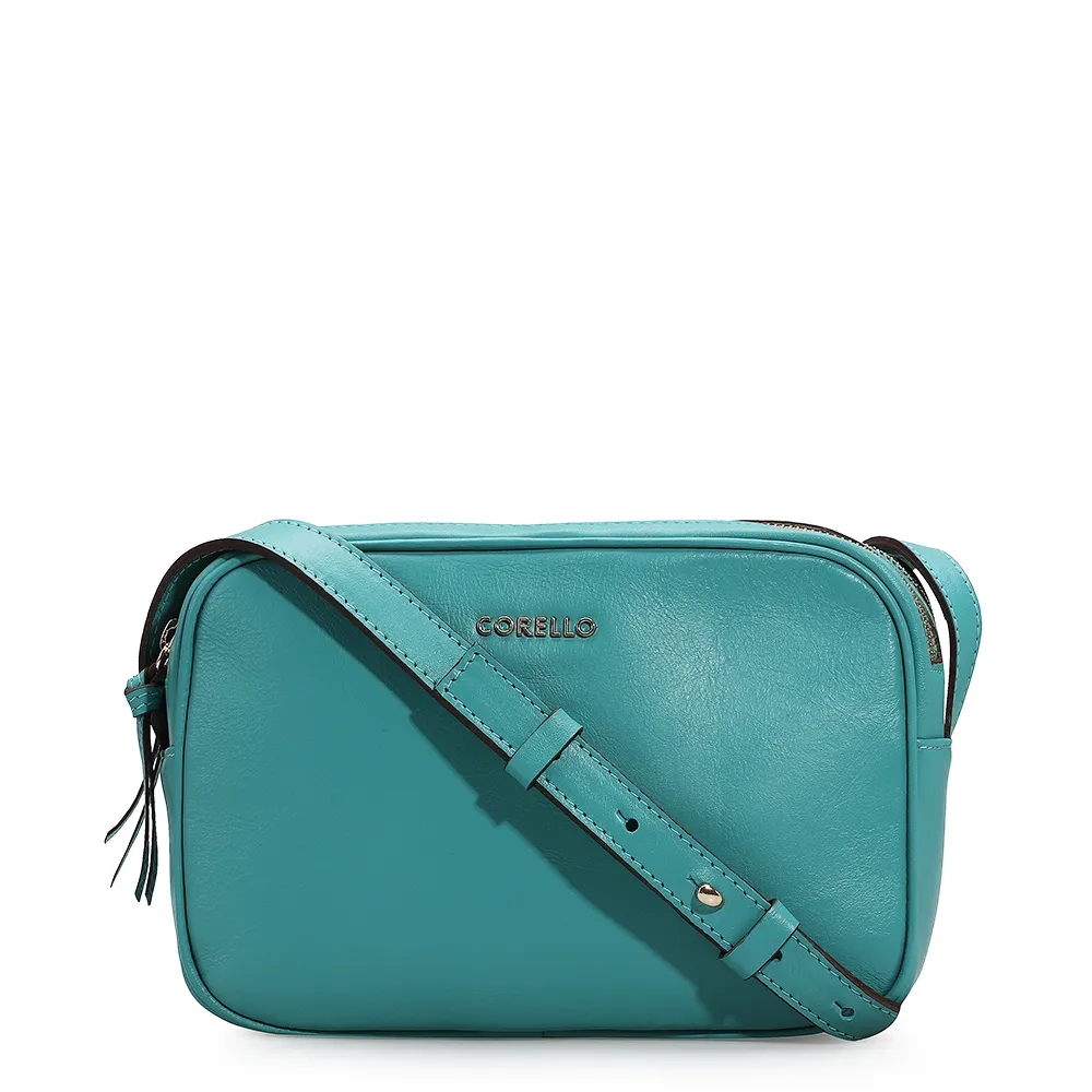 Bolsa Transversal Couro Azul