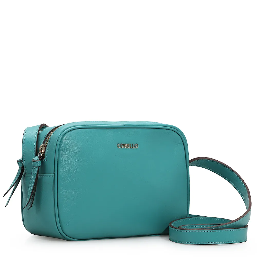 Bolsa Transversal Couro Azul - imagem 2