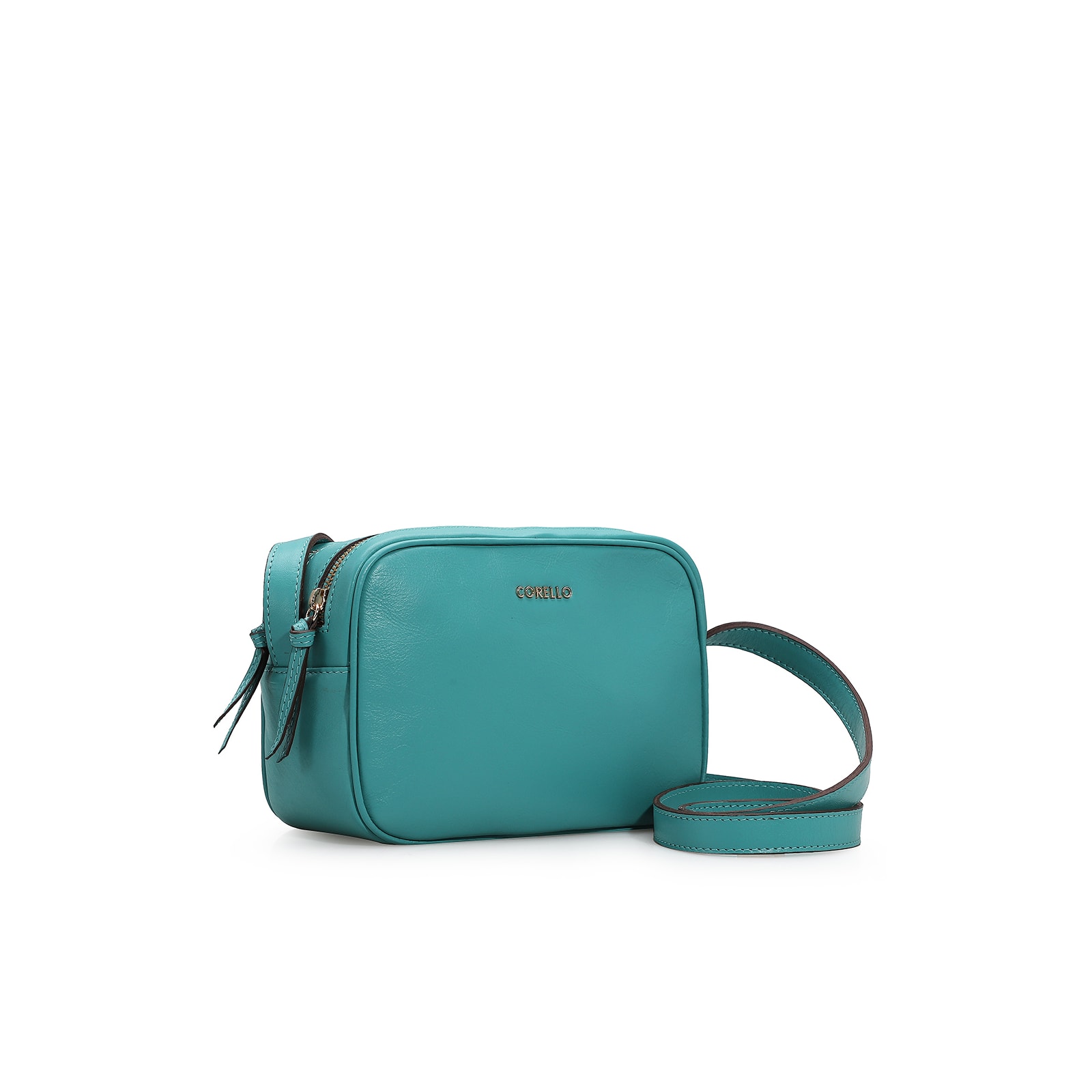 Bolsa Transversal Couro Azul