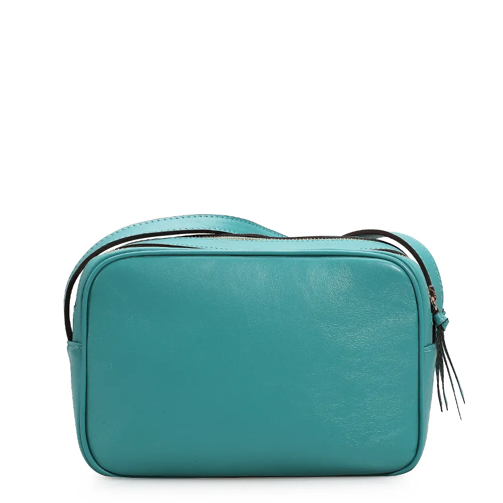 Bolsa Transversal Couro Azul - imagem 3