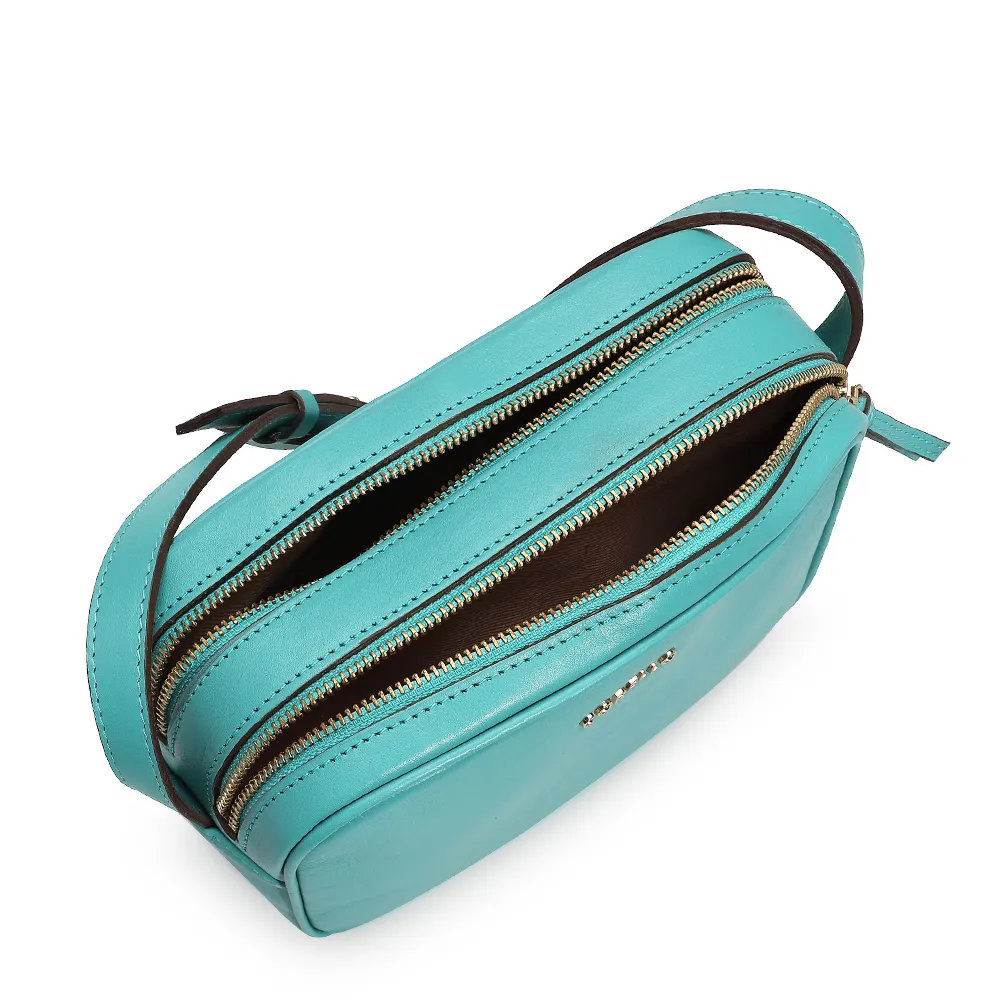 Bolsa Transversal Couro Azul - imagem 4