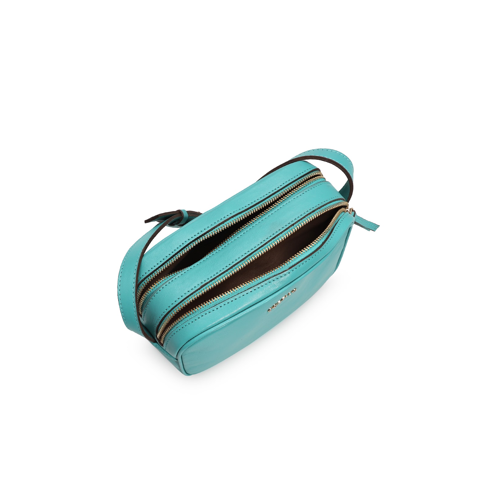 Bolsa Transversal Couro Azul