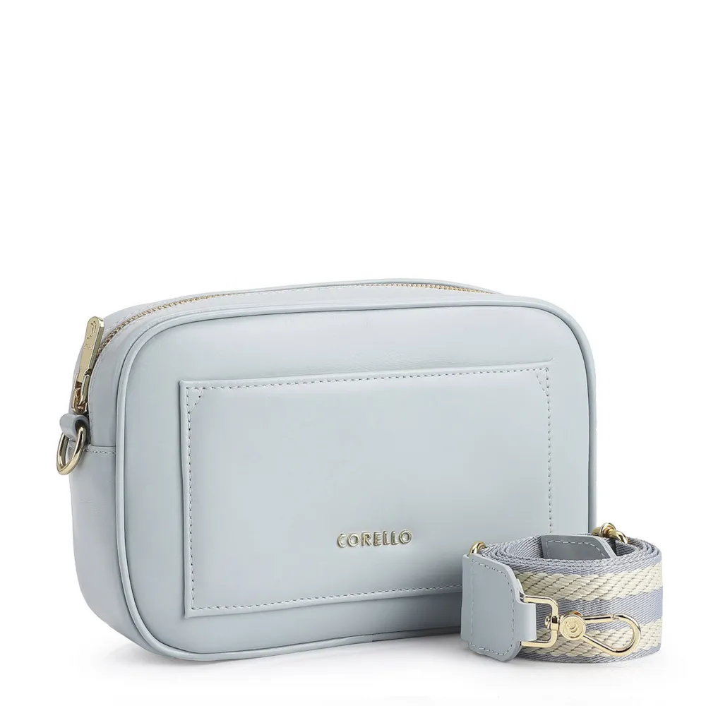 Bolsa Transversal Couro Azul - imagem 2