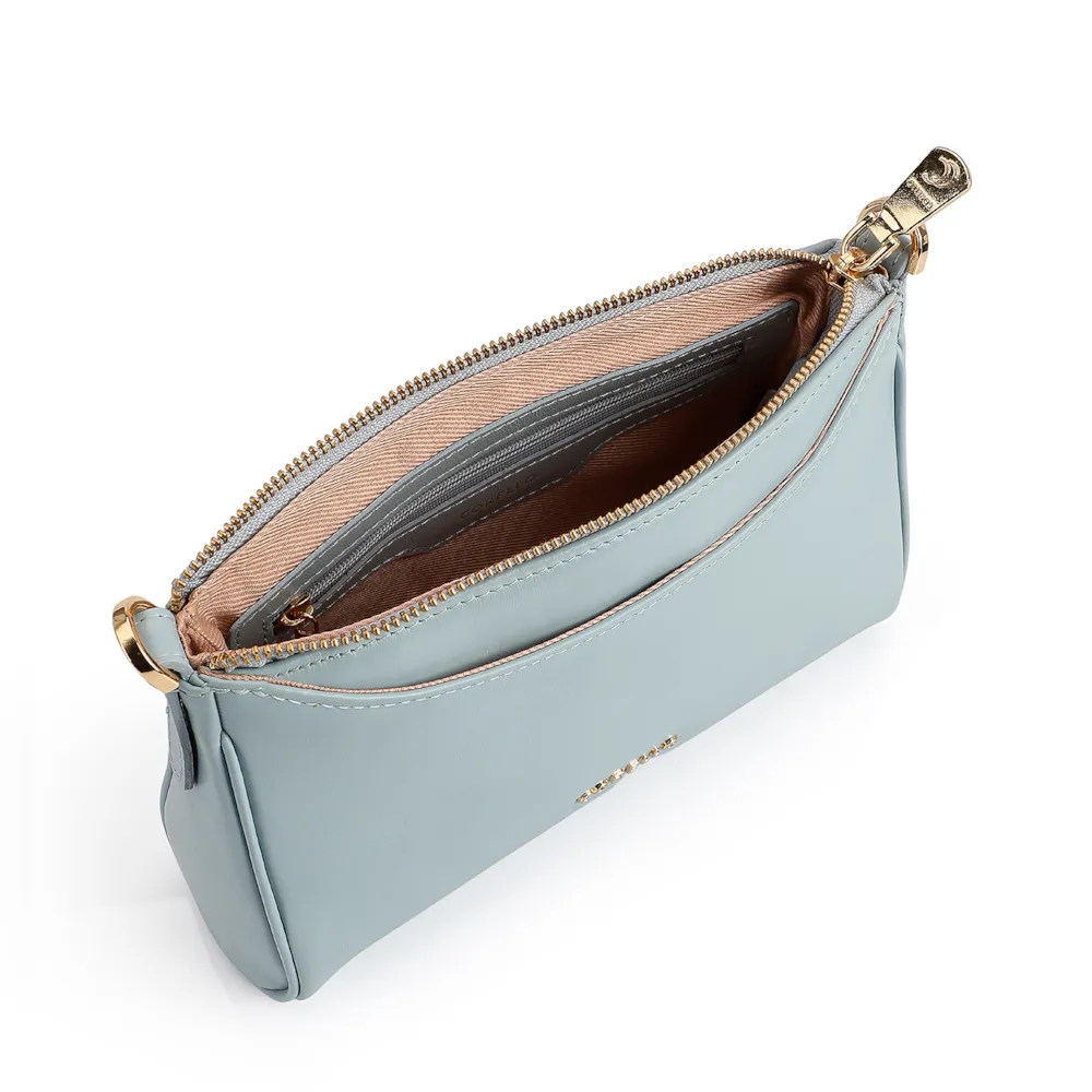 Bolsa Transversal Couro Azul - imagem 4