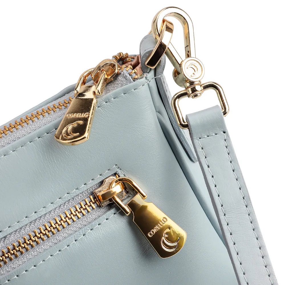 Bolsa Transversal Couro Azul - imagem 5