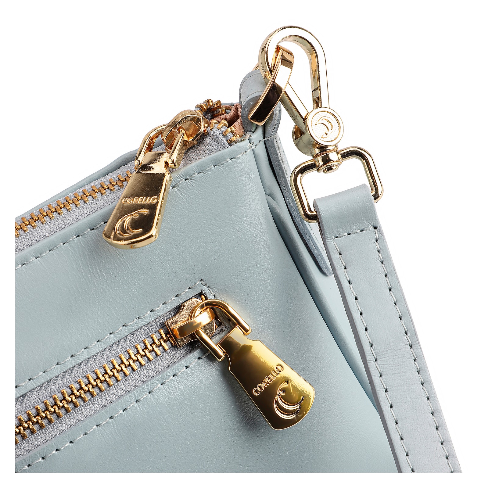 Bolsa Transversal Couro Azul