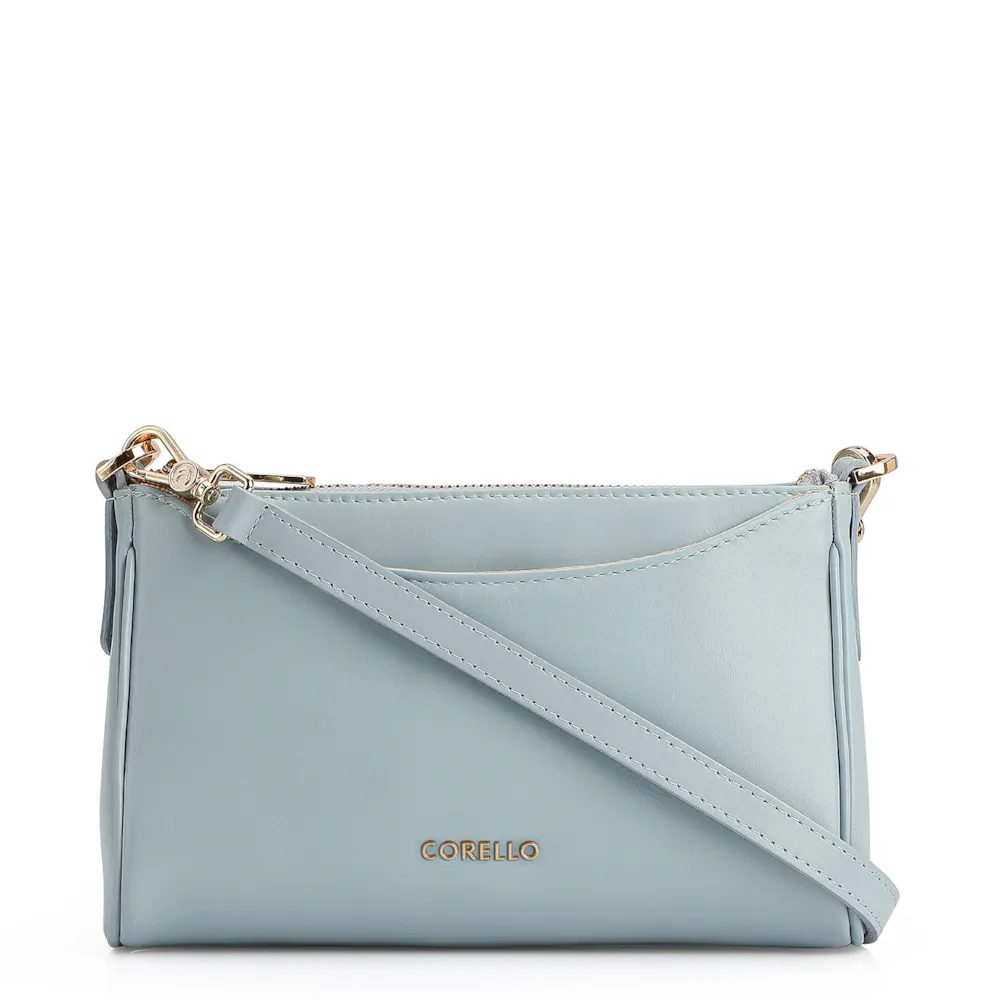 Bolsa Transversal Couro Azul