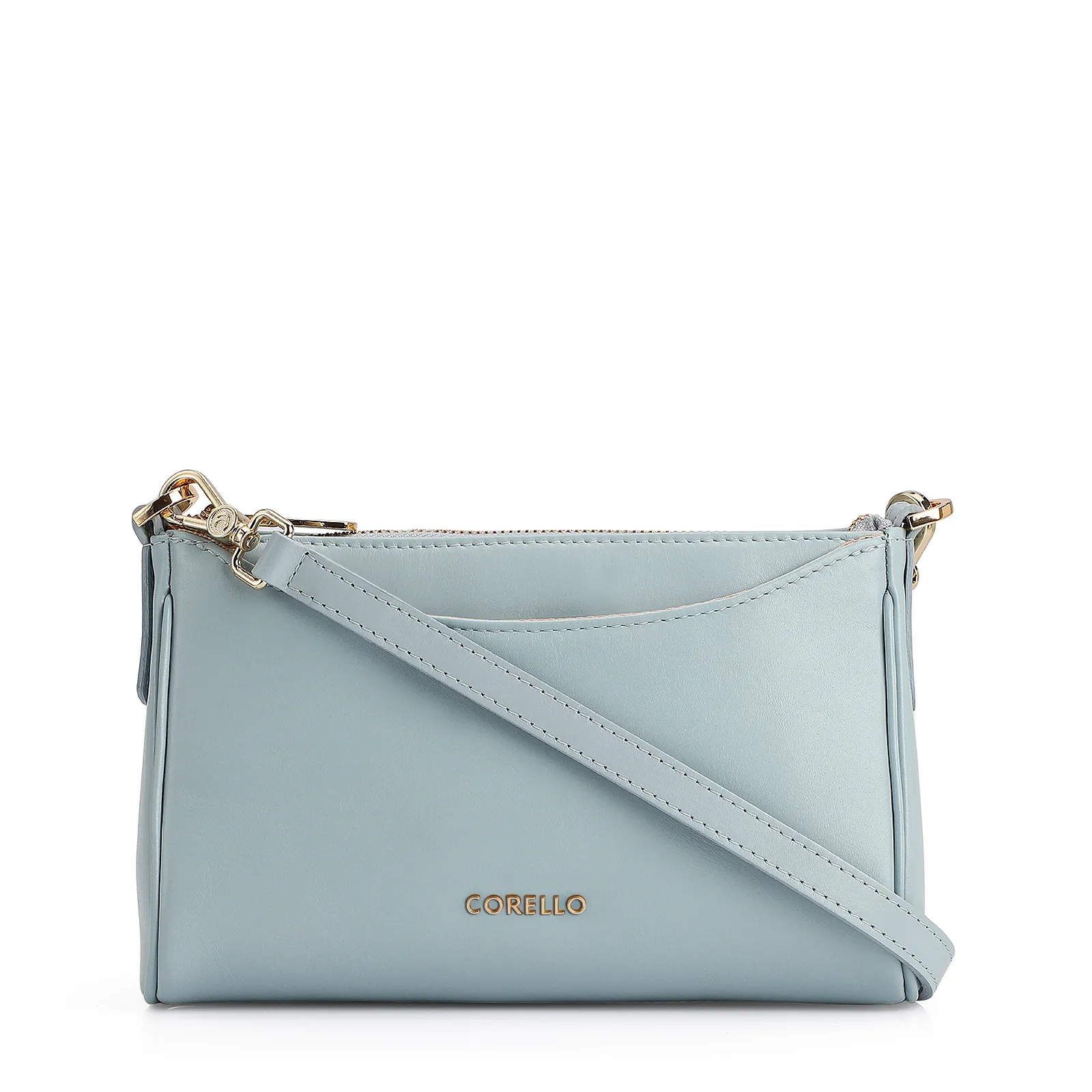 Bolsa Transversal Couro Azul