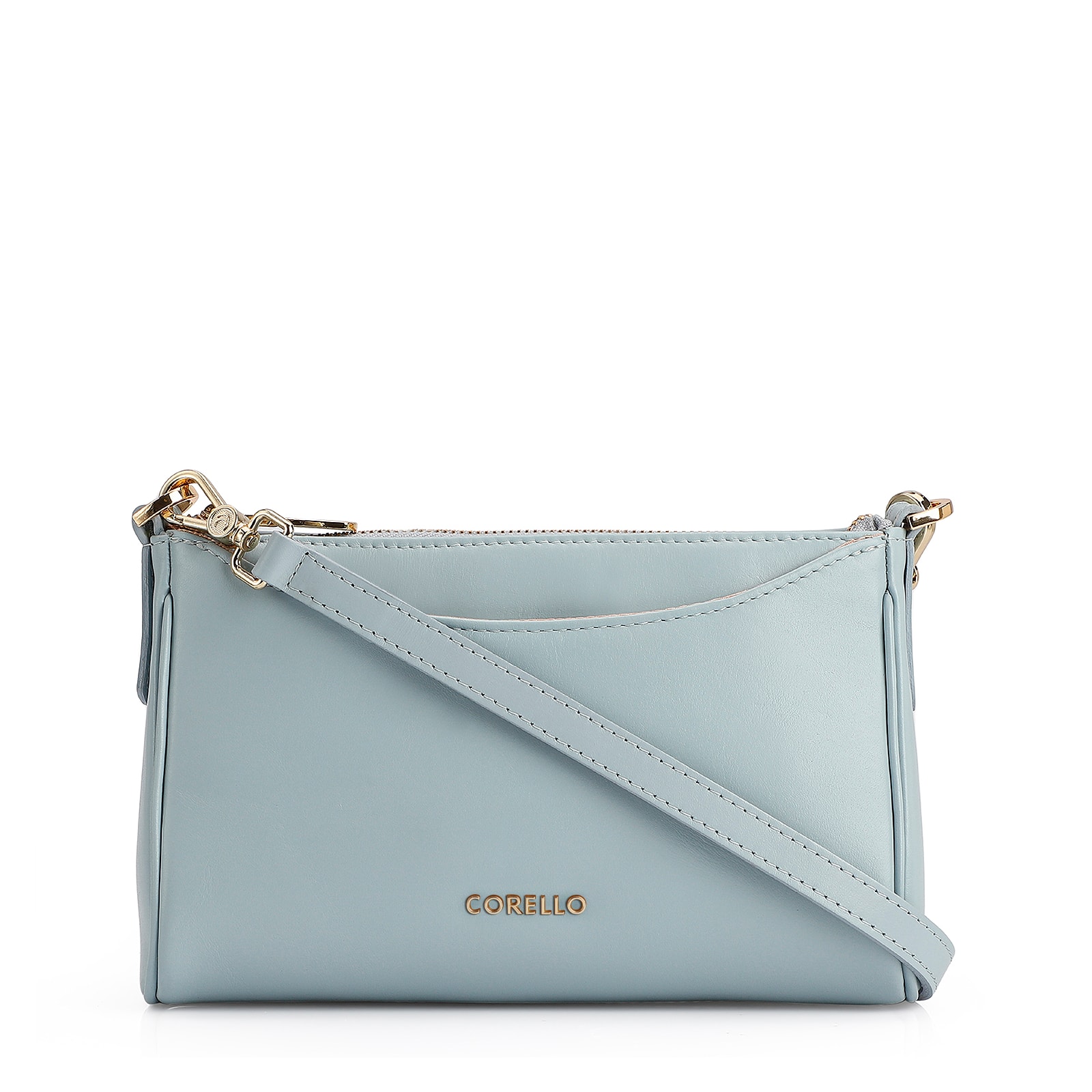 Bolsa Transversal Couro Azul