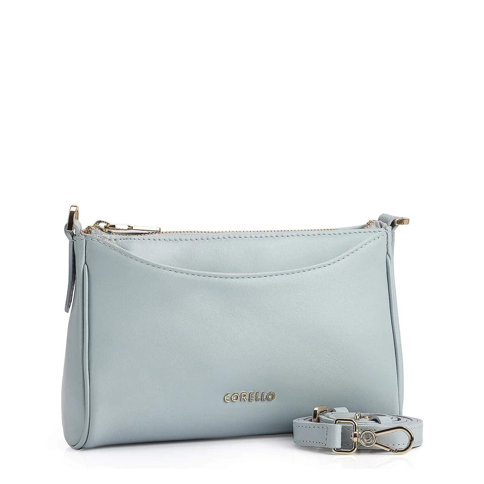 Bolsa Transversal Couro Azul