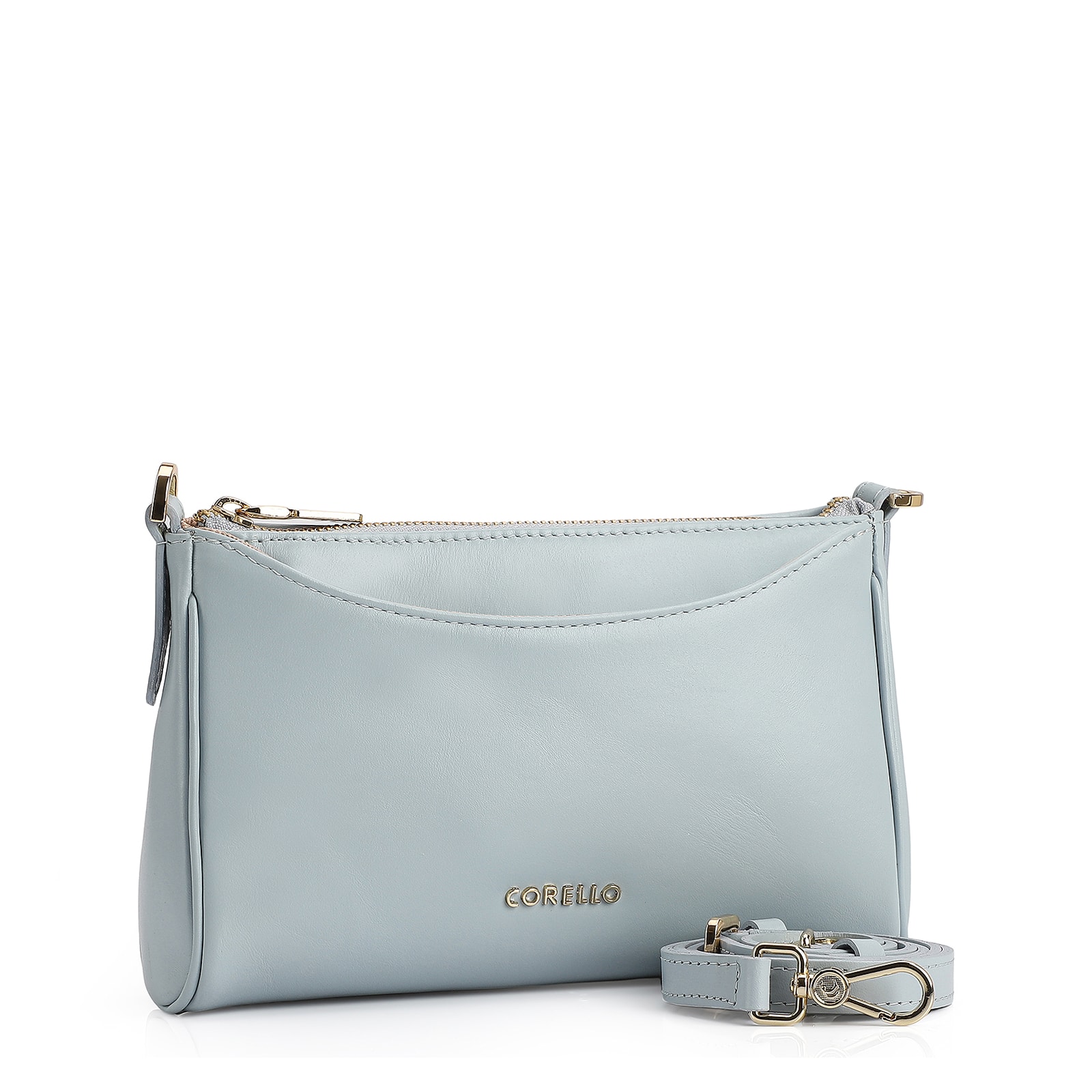 Bolsa Transversal Couro Azul