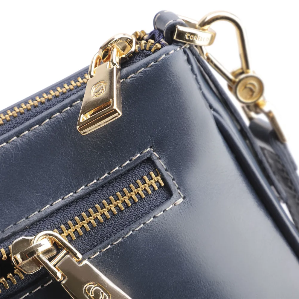 Bolsa Transversal Couro Azul - imagem 5