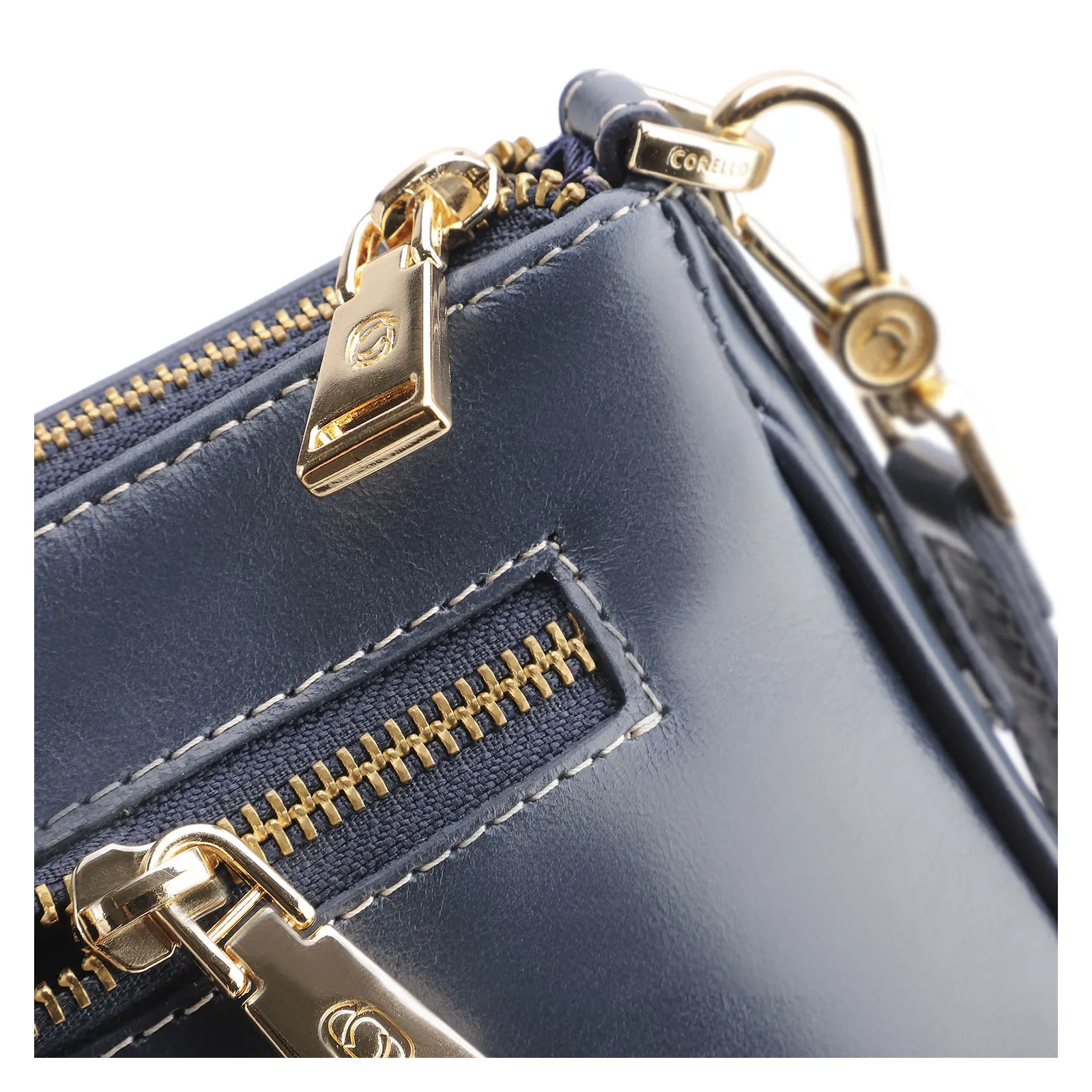 Bolsa Transversal Couro Azul