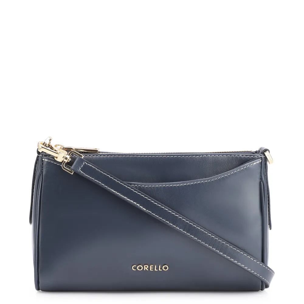 Bolsa Transversal Couro Azul