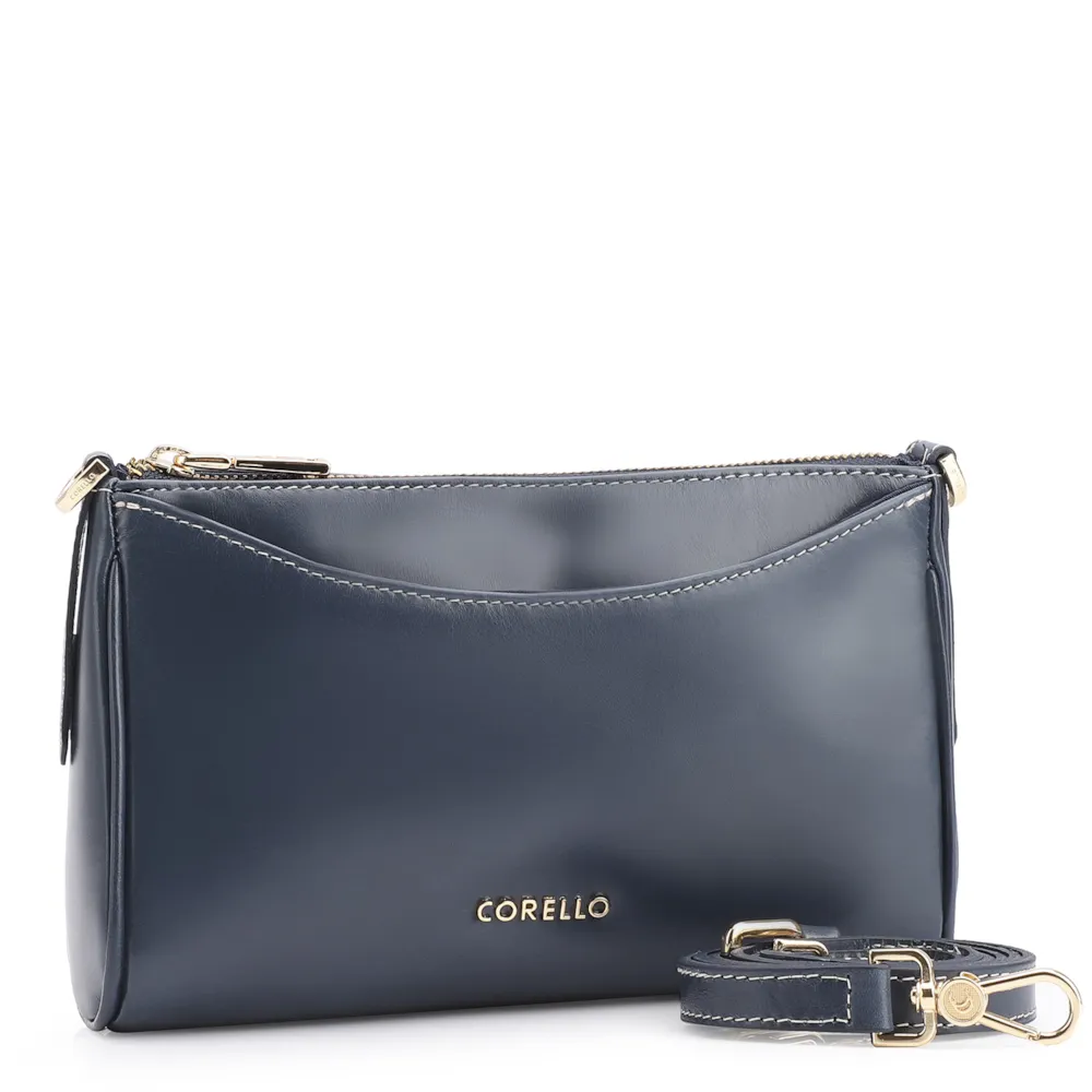 Bolsa Transversal Couro Azul - imagem 2