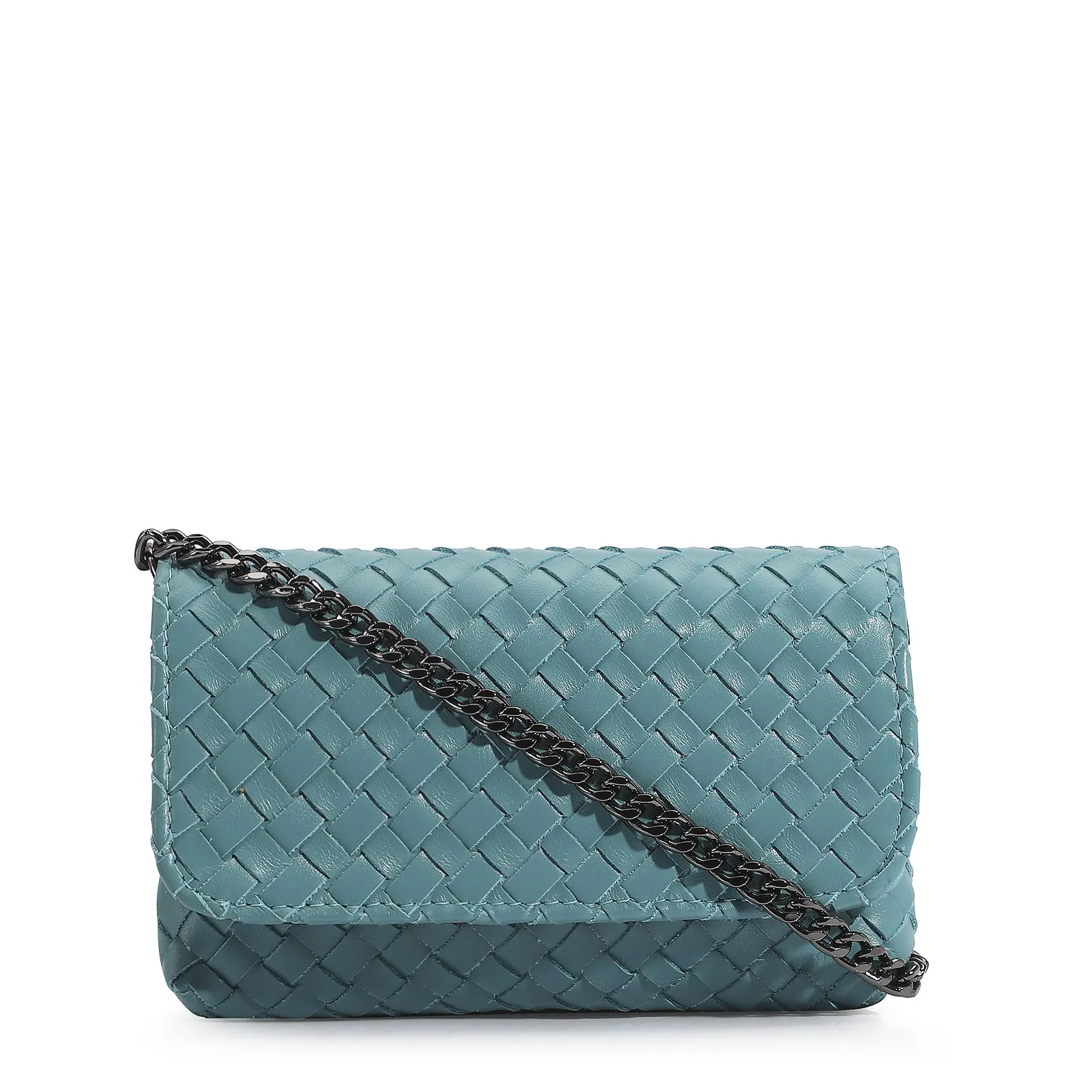 Bolsa Transversal Couro Azul