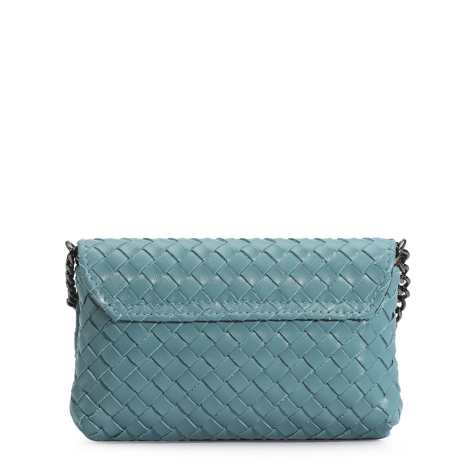 Bolsa Transversal Couro Azul