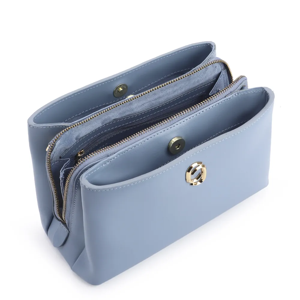 Bolsa Transversal Couro Azul - imagem 4