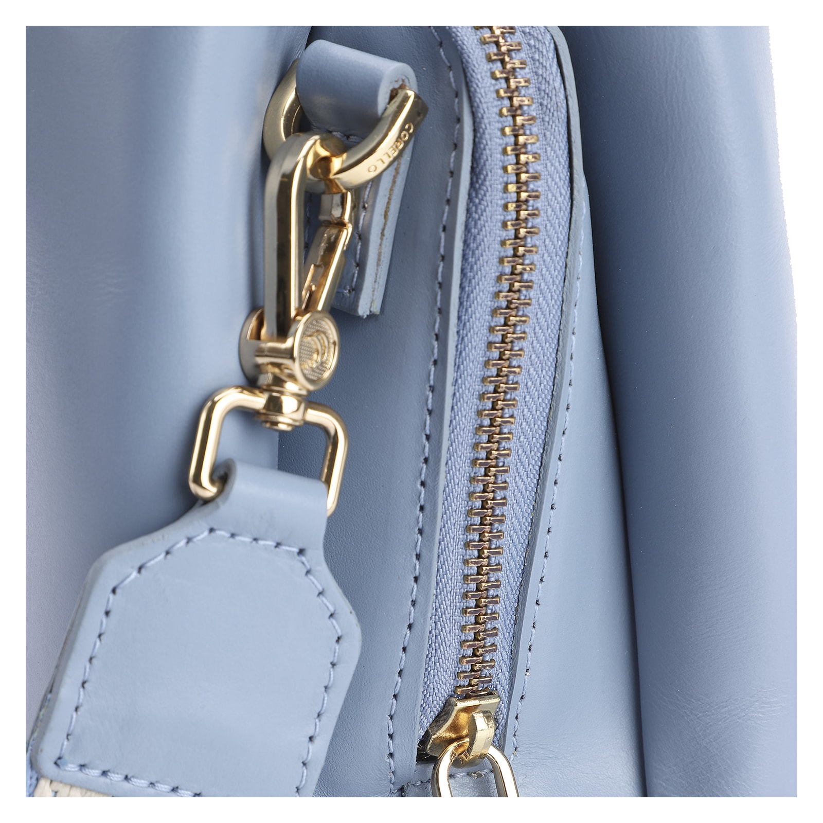Bolsa Transversal Couro Azul