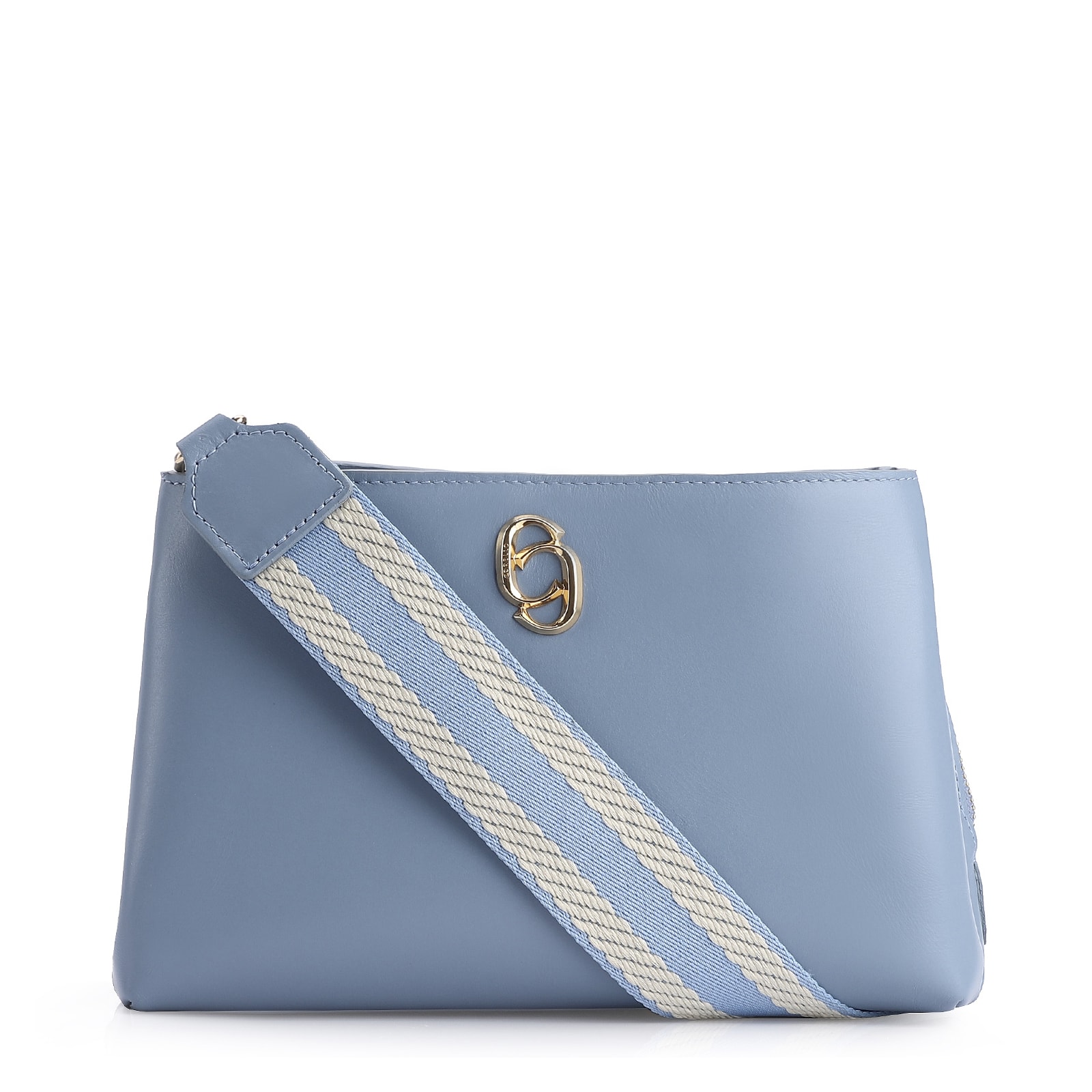 Bolsa Transversal Couro Azul