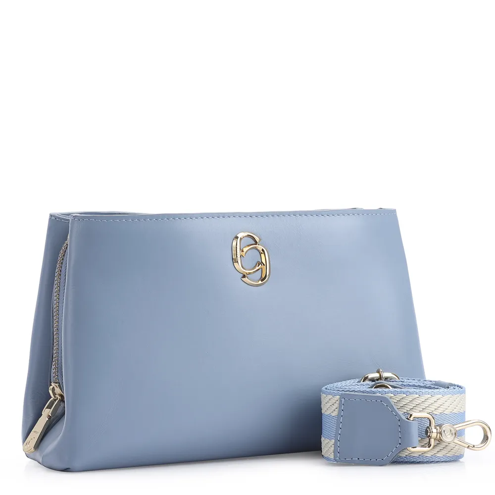 Bolsa Transversal Couro Azul - imagem 2