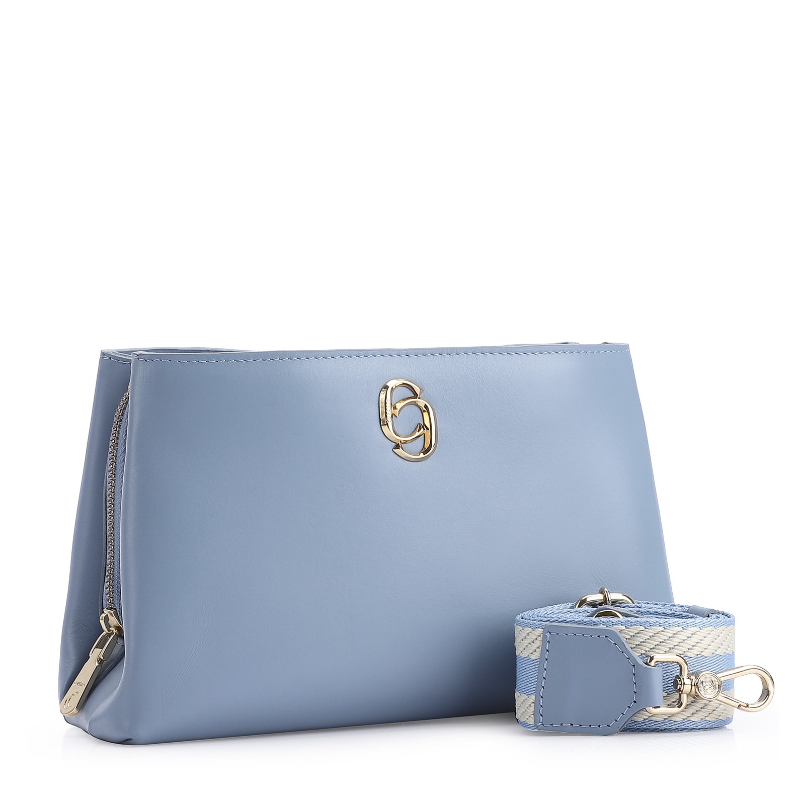 Bolsa Transversal Couro Azul
