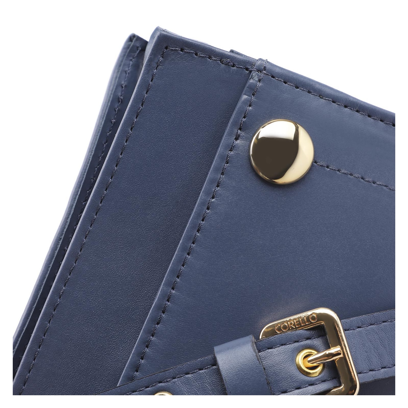 Bolsa Transversal Couro Azul