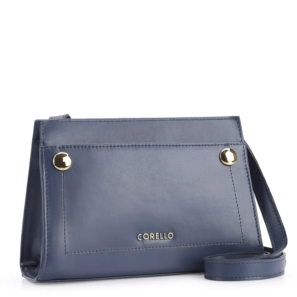 Bolsa Transversal Couro Azul - imagem 2