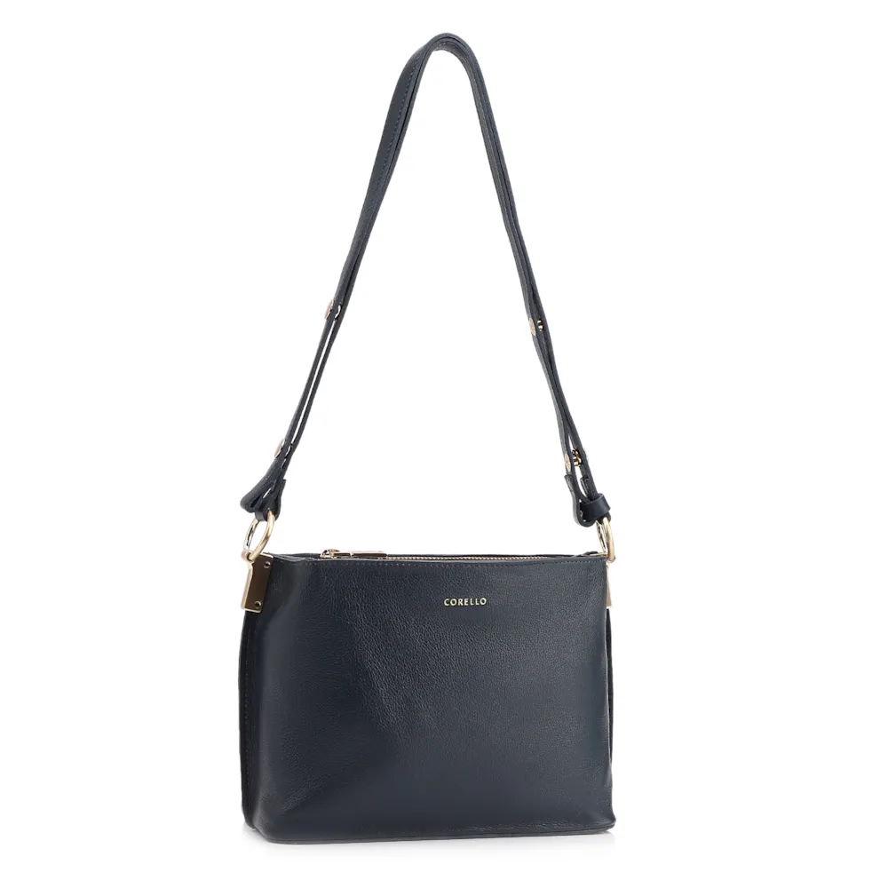 Bolsa Transversal Couro Azul - imagem 3