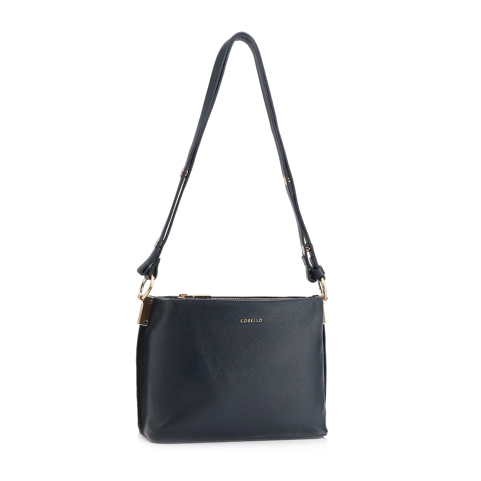 Bolsa Transversal Couro Azul