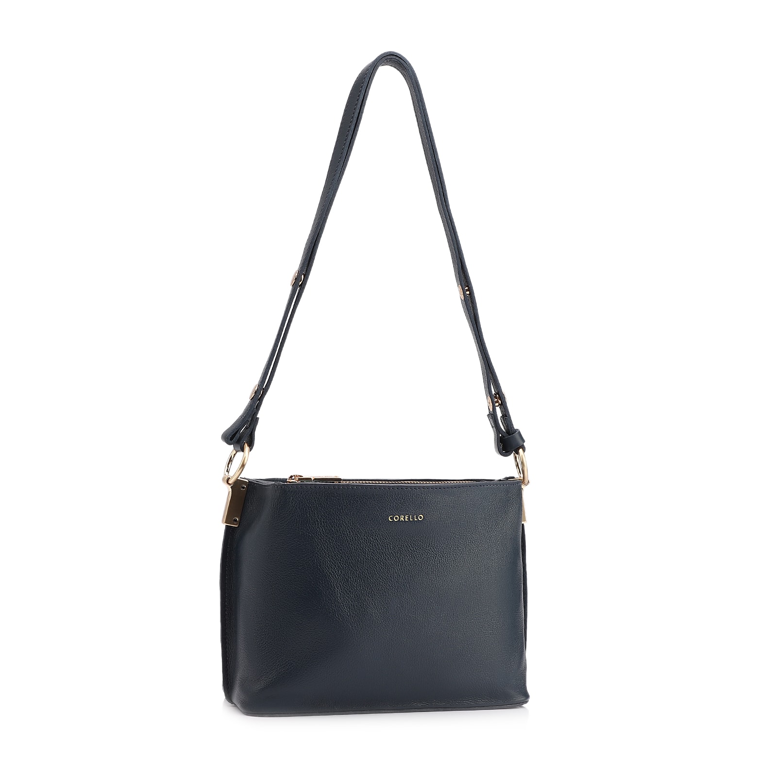 Bolsa Transversal Couro Azul