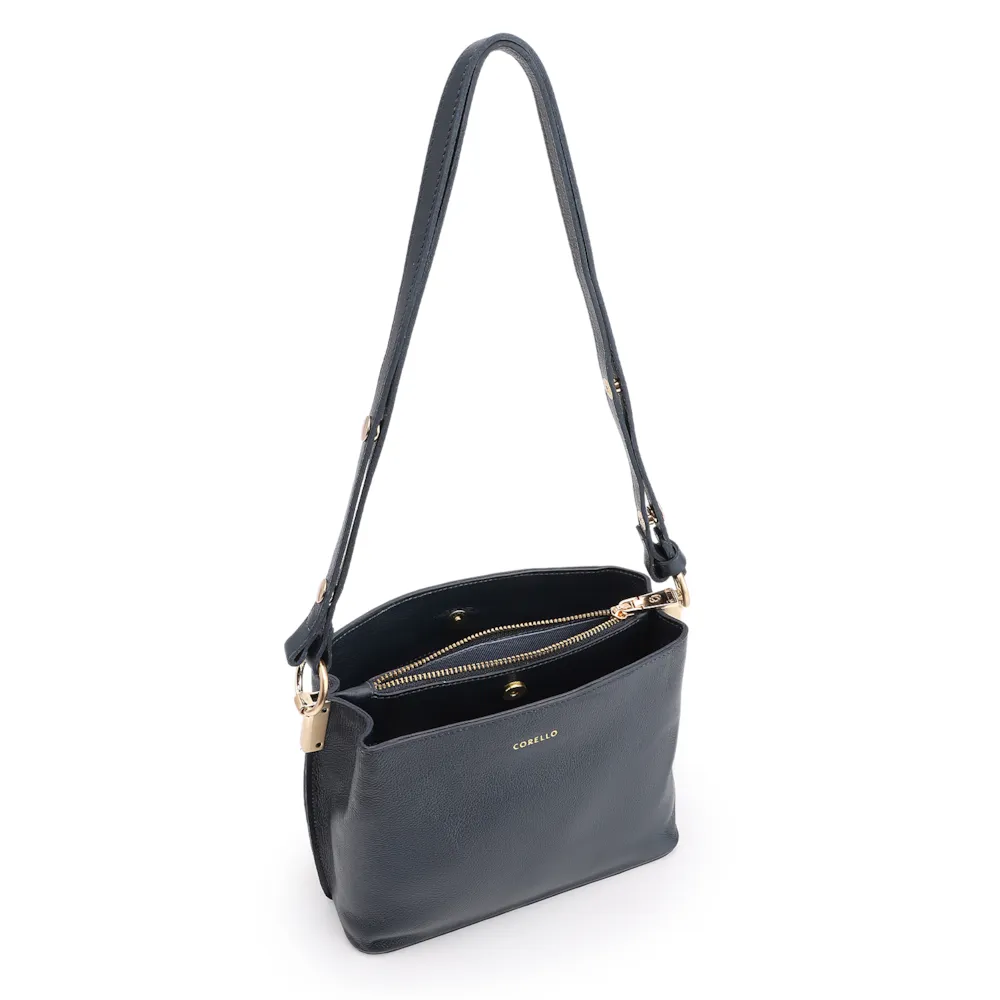 Bolsa Transversal Couro Azul - imagem 5