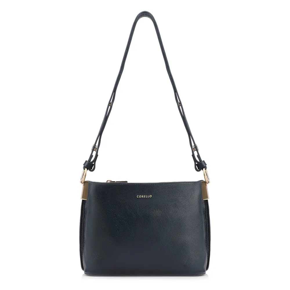 Bolsa Transversal Couro Azul