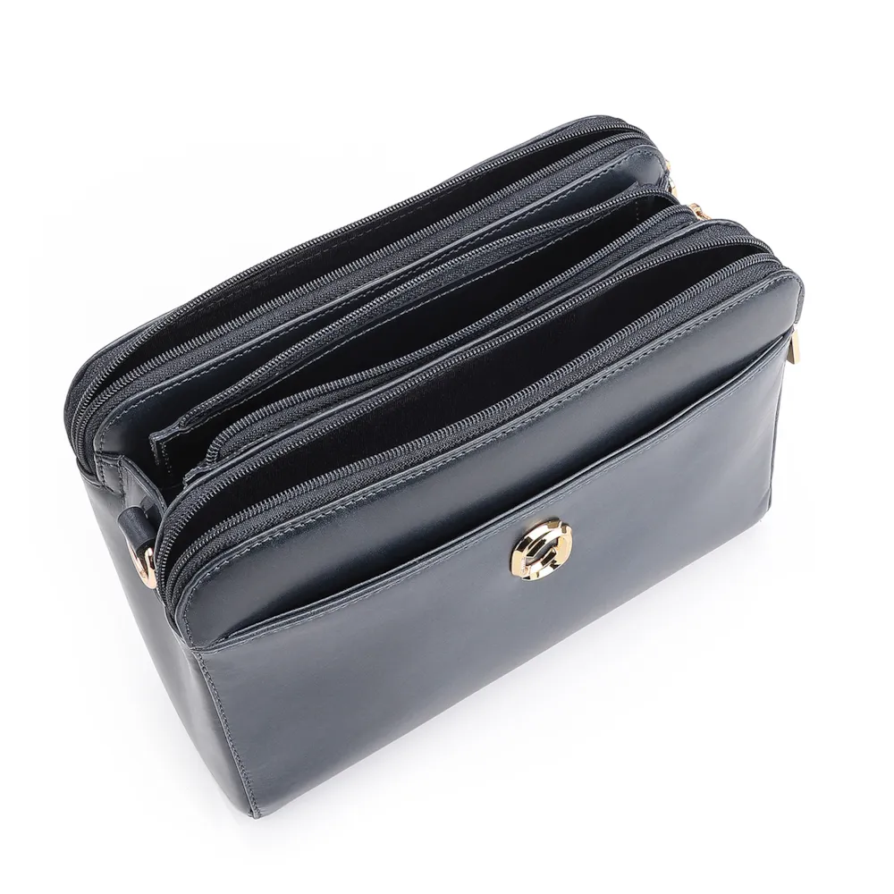 Bolsa Transversal Couro Azul - imagem 4