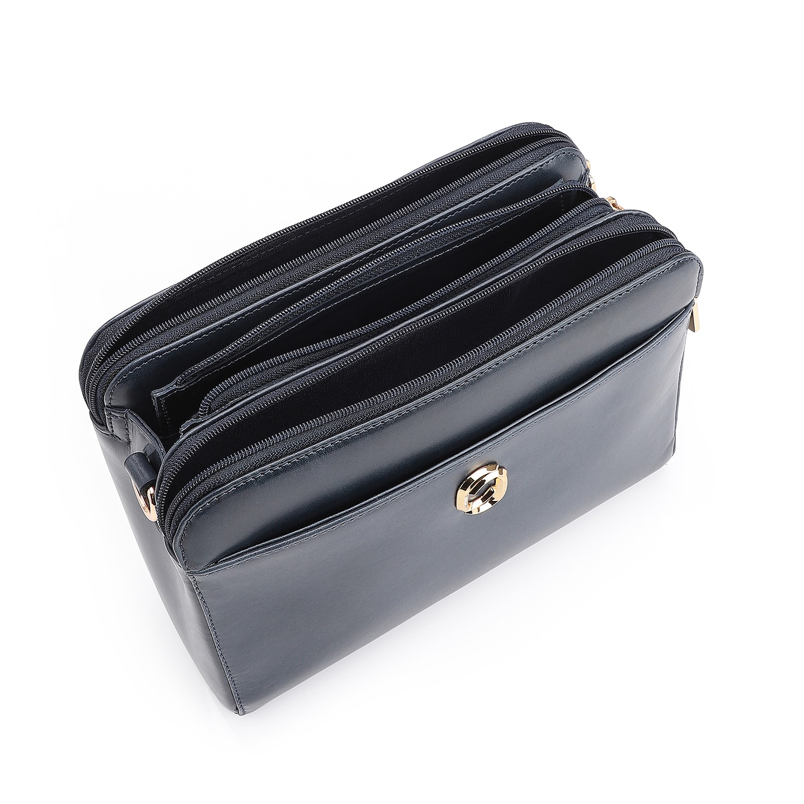 Bolsa Transversal Couro Azul