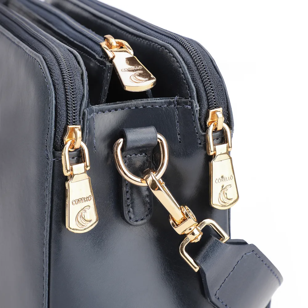 Bolsa Transversal Couro Azul - imagem 5