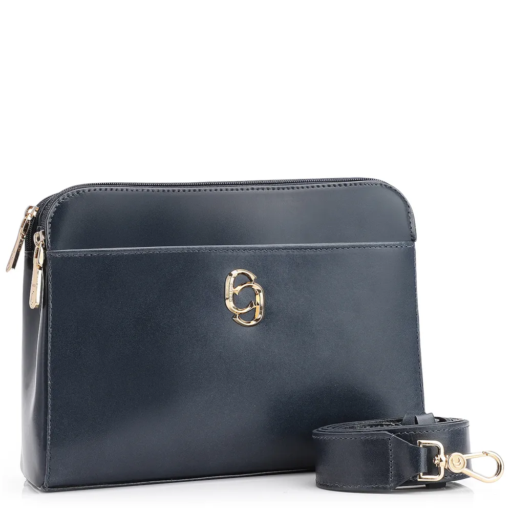 Bolsa Transversal Couro Azul - imagem 2