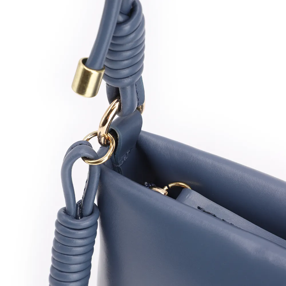 Bolsa Transversal Couro Azul - imagem 5