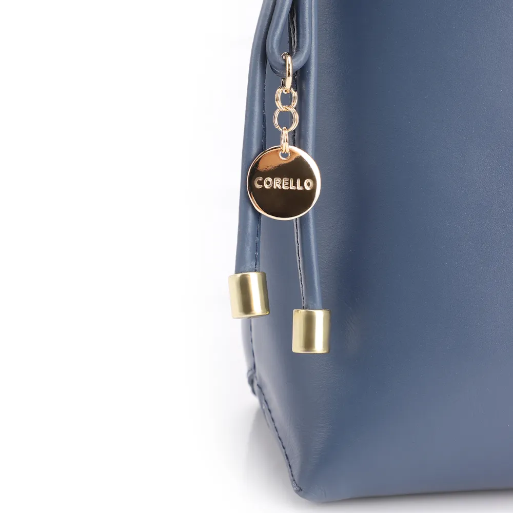 Bolsa Transversal Couro Azul - imagem 7