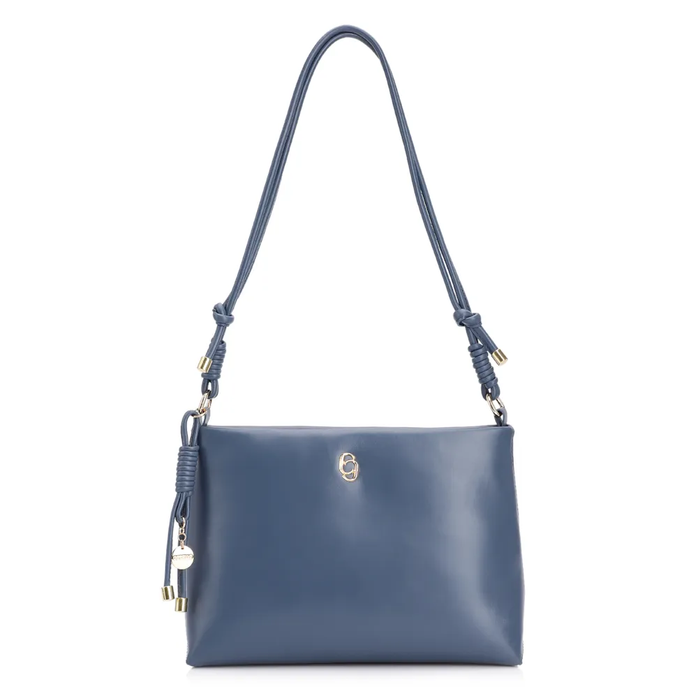 Bolsa Transversal Couro Azul