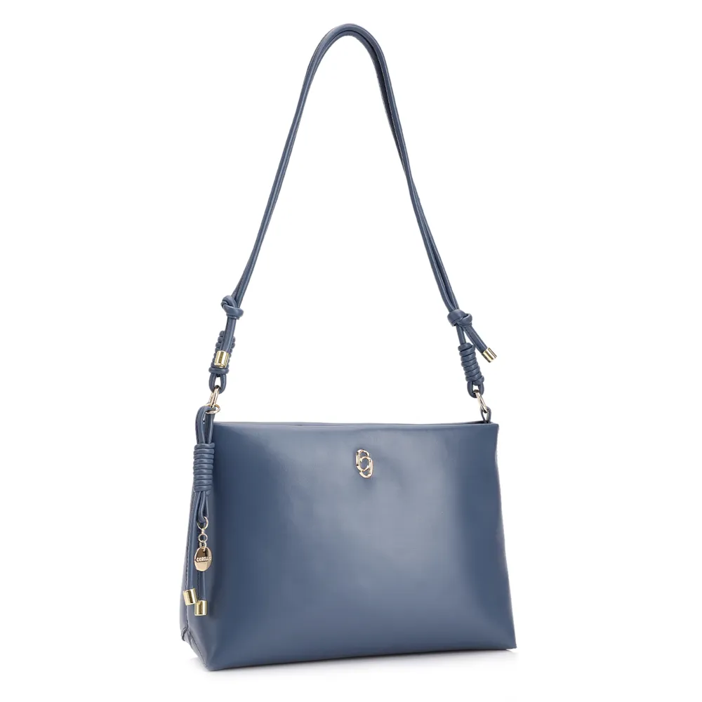 Bolsa Transversal Couro Azul - imagem 2
