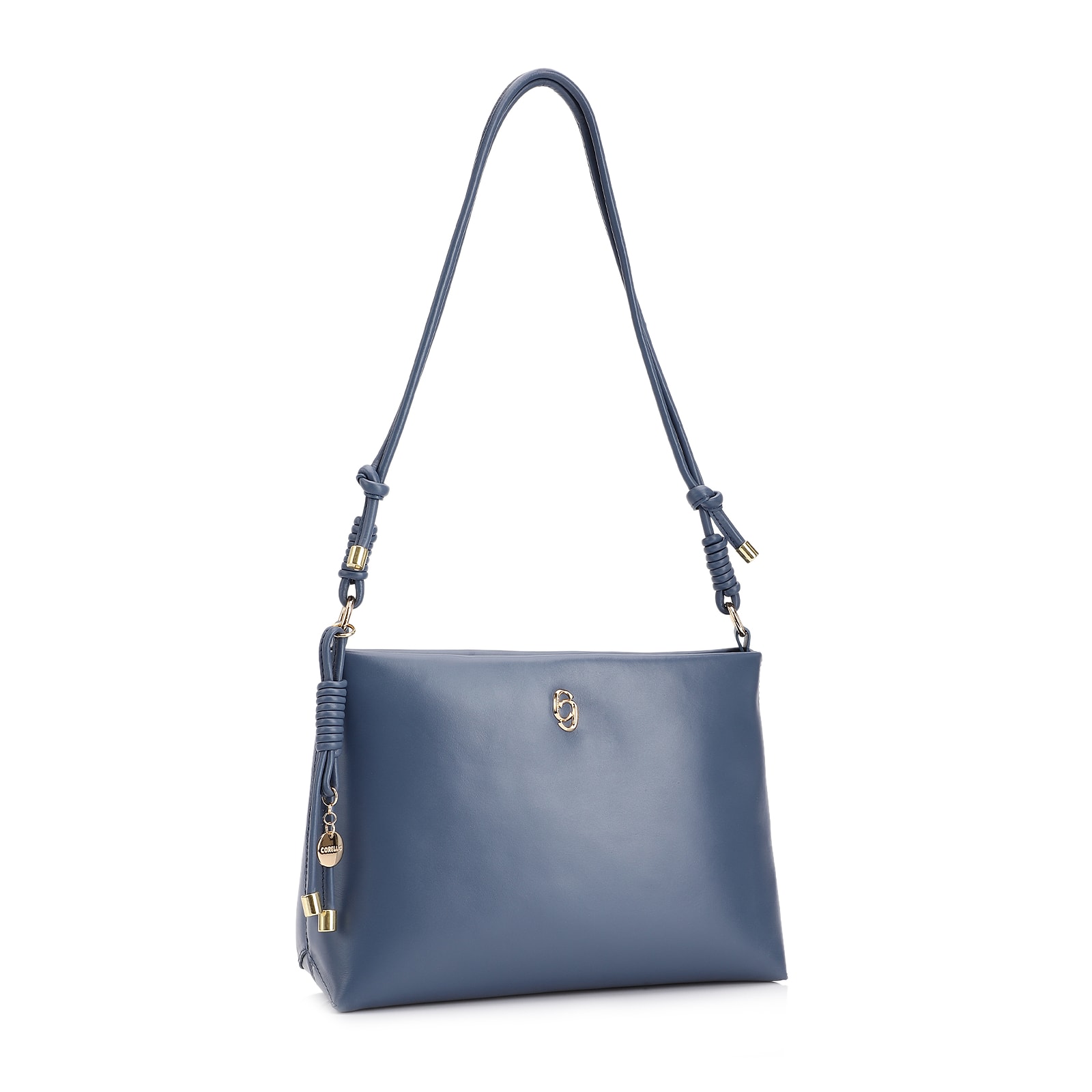 Bolsa Transversal Couro Azul
