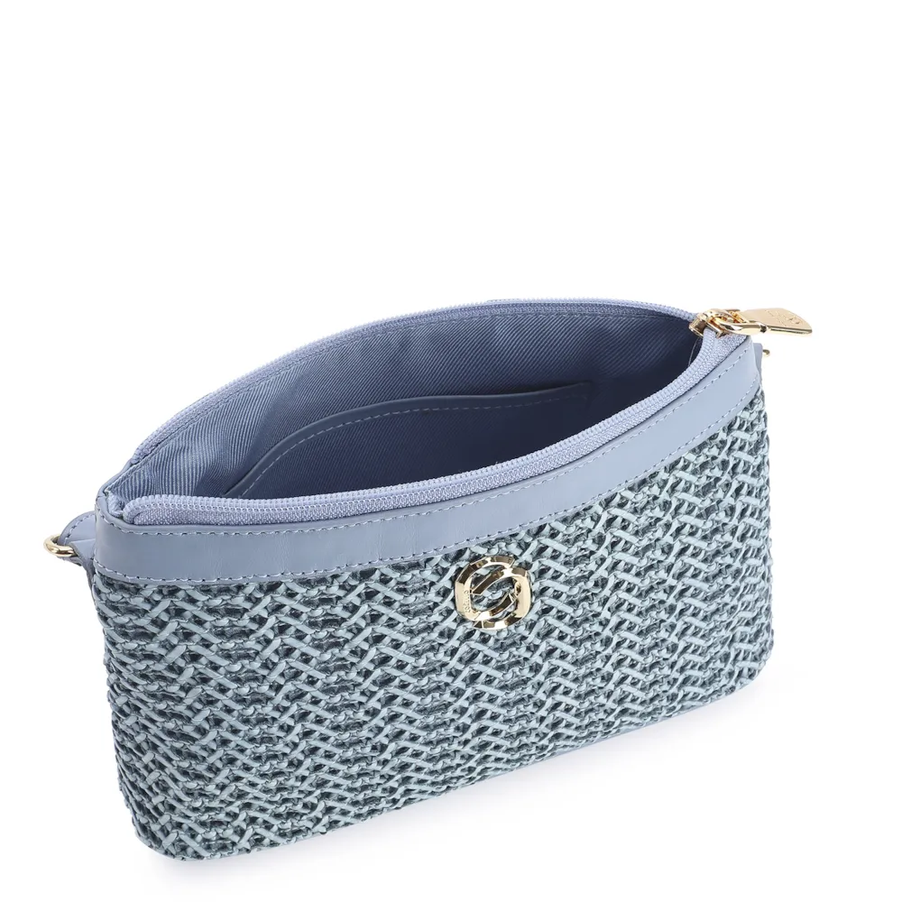Bolsa Transversal Couro Azul Claro - imagem 4